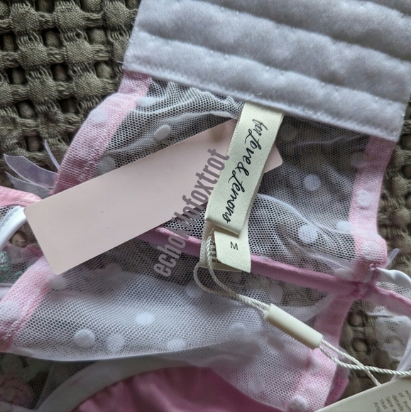 For Love and Lemons Pointelle Rose Teddy Bodysuit - Picture 3 of 5